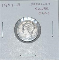 1942 S Mercury Silver Dme