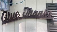 Give Thanks Outdoor Sign 35x8