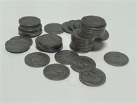 40 No Dates Buffalo Nickels 90% Silver