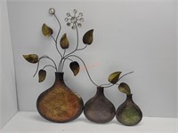 Metal Wall Hanging Vase Art