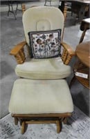 Contemporary Open arm glider rocker with matching
