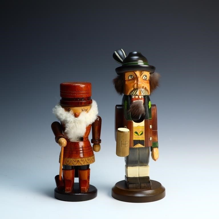 Vintage two wooden nutcrackers