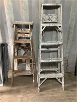 4' Wooden & 6' Aluminum Ladders
