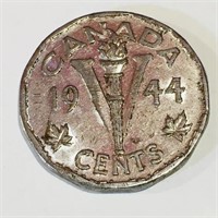 1944 Canada 5 Cent "Victory" Steel Coin