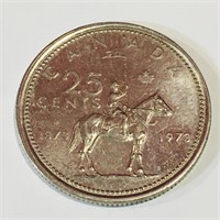 1973 Canada RCMP 25 Cent Coin