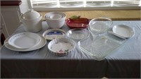 bowls, pie plates, misc