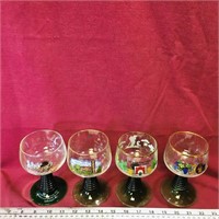 Set Of 4 Souvenir Glasses (5 1/2" Tall)