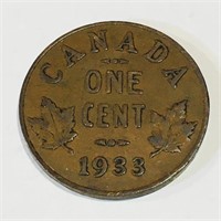 1933 Canada One Cent Coin