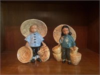 A Pair of California Pottery Figurines Mid Cent