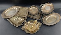 Large lot of silver-plate