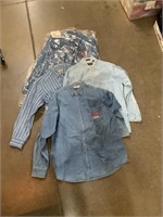 (4) Men's Button Up Shirts, Mostly Large