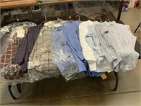 (9) Men's Button Up Long Slv Shirts, size 15.5/34