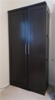 2-door Wood Storage Cabinet 36x17x71-No Contents