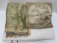 Oriental Silk Tapestry & Pillow