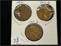 1911 PD&S Lincoln Pennies