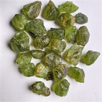CERT 282.25 Ct Rough Peridot Gemstones Lot, GLI Ce