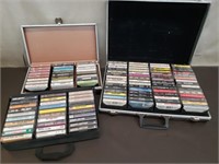 3 Cases Cassette Tapes. Mostly Country.