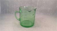 depression measuring glass cup signed