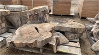 Elm Slabs w/ Bark Peeled