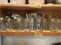 shelf of pint jars
