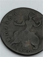 Early Colonial American Colonial Copper Half