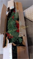 2 TABLE TOP CHRISTMAS TREE A GARLAND AND WREATH