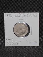 1936 "Error" Buffalo Nickel