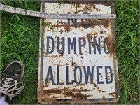 no dumping sign vintage