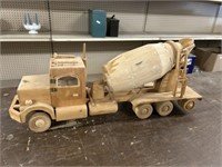 HAND MADE WOOD CEMENT TRUCK