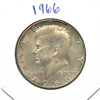 1966 Kennedy Silver Half Dollar - 40% Silver