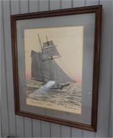 “Pride of Baltimore” framed print S/N Paul De