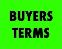 BUYERS TERMS