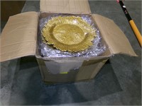 Box of several gold plates