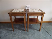 2 Tile Top Lamp Stand / End Tables