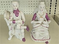 Pair of Ceramic Victorian Style Figurines