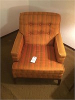 Vintage orange/green stripe chair