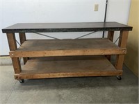 6’ x 2’ Cast steel layout table, Milled square