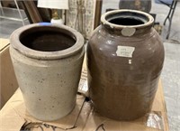 Vintage Stoneware Crock Vases