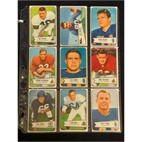 (9) 1954 Bowman Football Cards Nice Shape