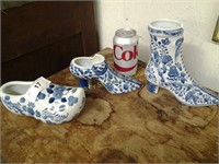 3-Blue & White Ceramic shoes