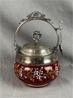 Cranberry Pickle Cruet with Spoon