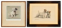 Lot of 2 Dog Themed Prints - Aldin & Danchin.