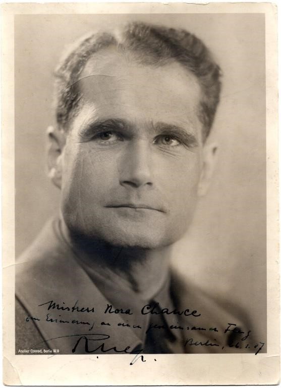 Personally Autographed Photograph of Rudolf Hess
