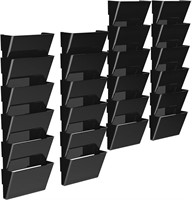 Storex Wall Pocket, 13 x 4 x 7 Inches, Black  (6)