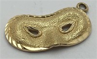 14k Gold Mask Charm
