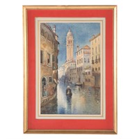 H.J. Harris. Rio dei Greci, Venice, watercolor