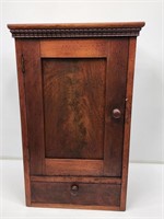 1800's Cherry 1 Door Pigeon Hole Desk Cabinet