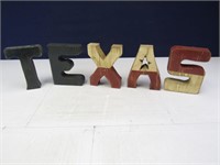 Wooden "TEXAS" Letters