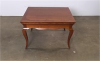 Small inlaid wood coffee table