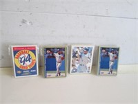 4 PACKAGES OF BASEBALL CARDS: TORONTO BLUE JAYS..